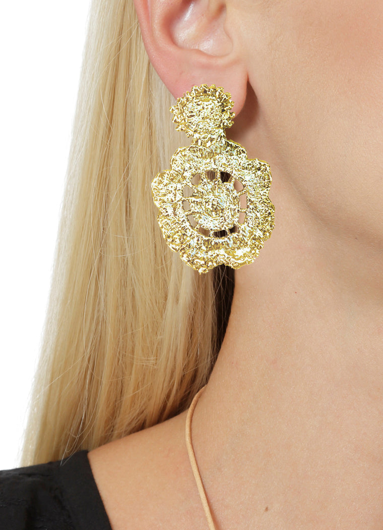 Tia Flower lace Earrings - Alexandra Koumba Designs