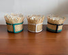 Wicker fringe candles