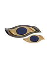 Eye Cut Tray plated in matte finish with a Stone - Alexandra Koumba Designs