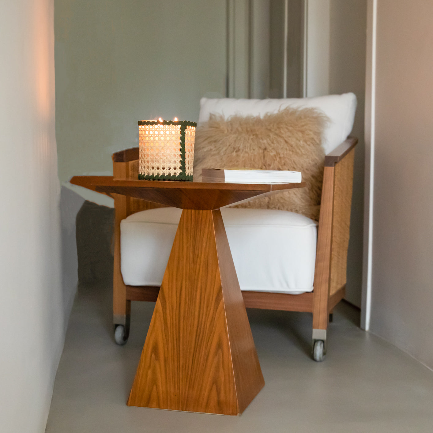 Wicker Candles designed by alexandra koumba