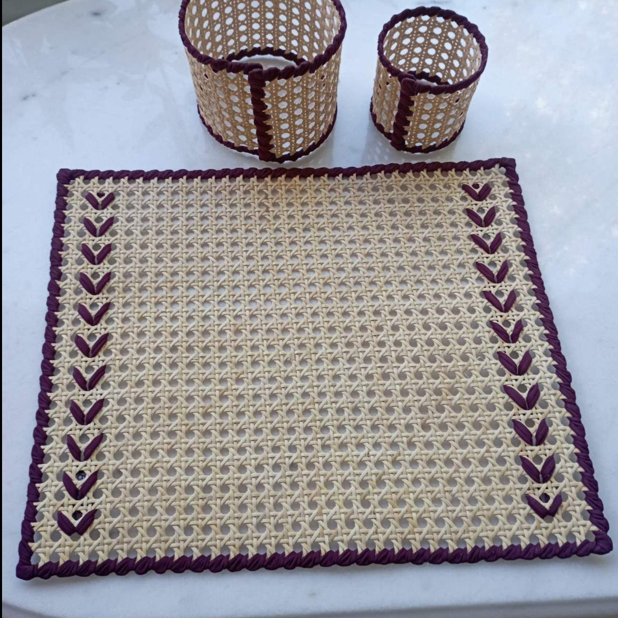 wicker arrow placemat set of 4 designed by alexandra koumba