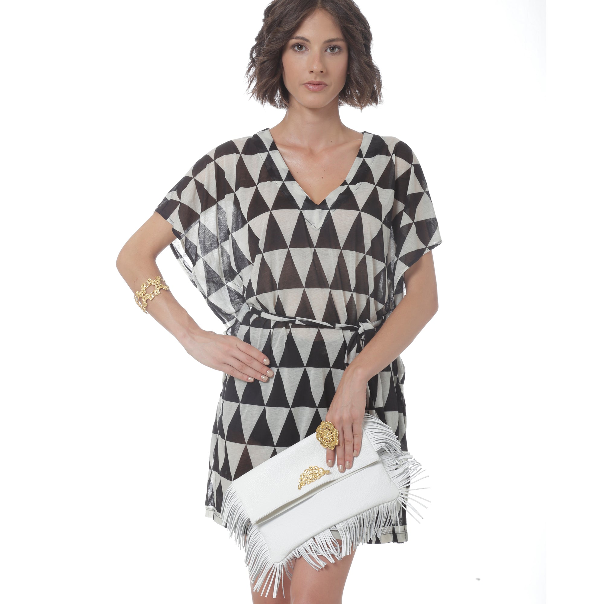 Fringe Randal Clutch - Alexandra Koumba Designs