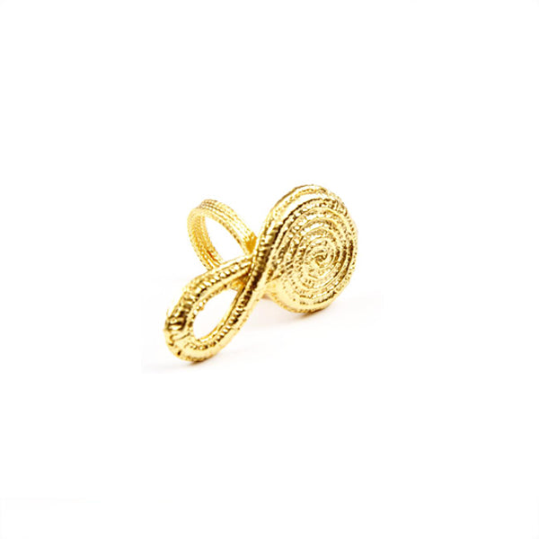 Spiral Chinese Knot Ring - Alexandra Koumba Designs