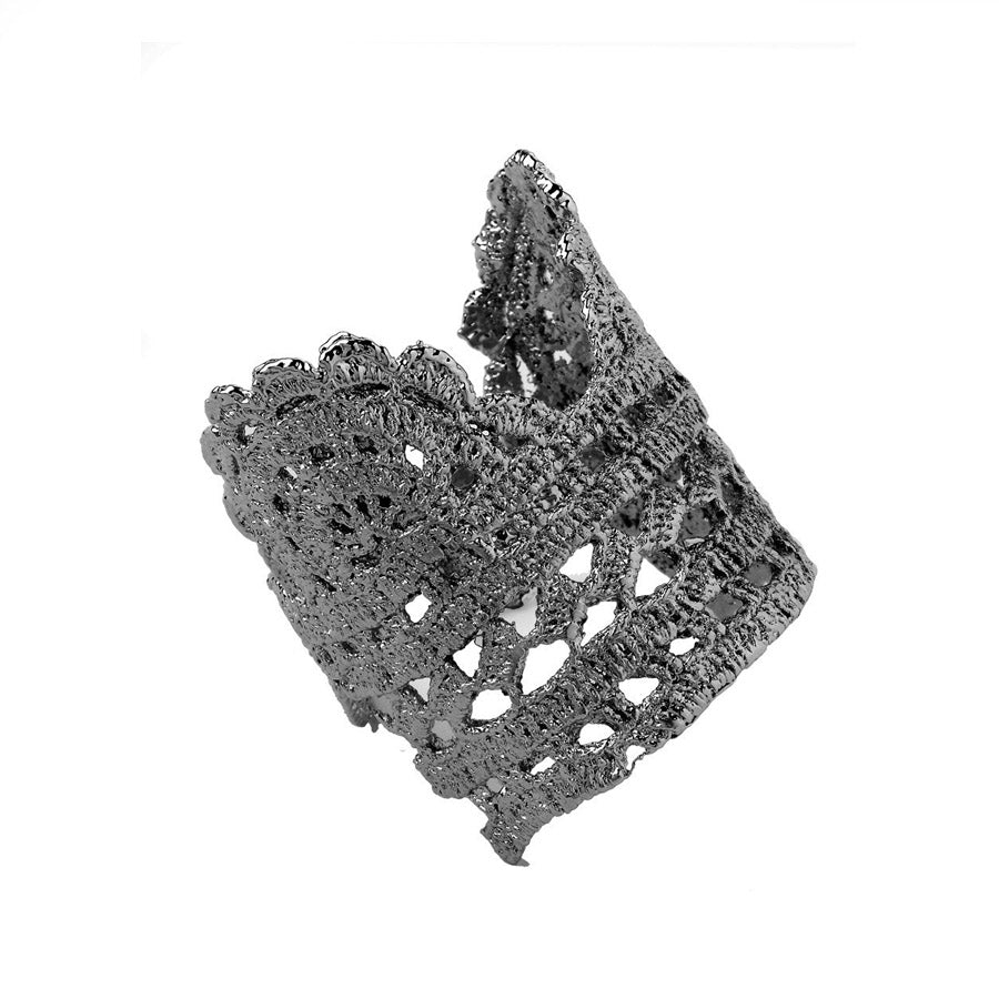 Timothea Cuff in Lace Crochet - Alexandra Koumba Designs
