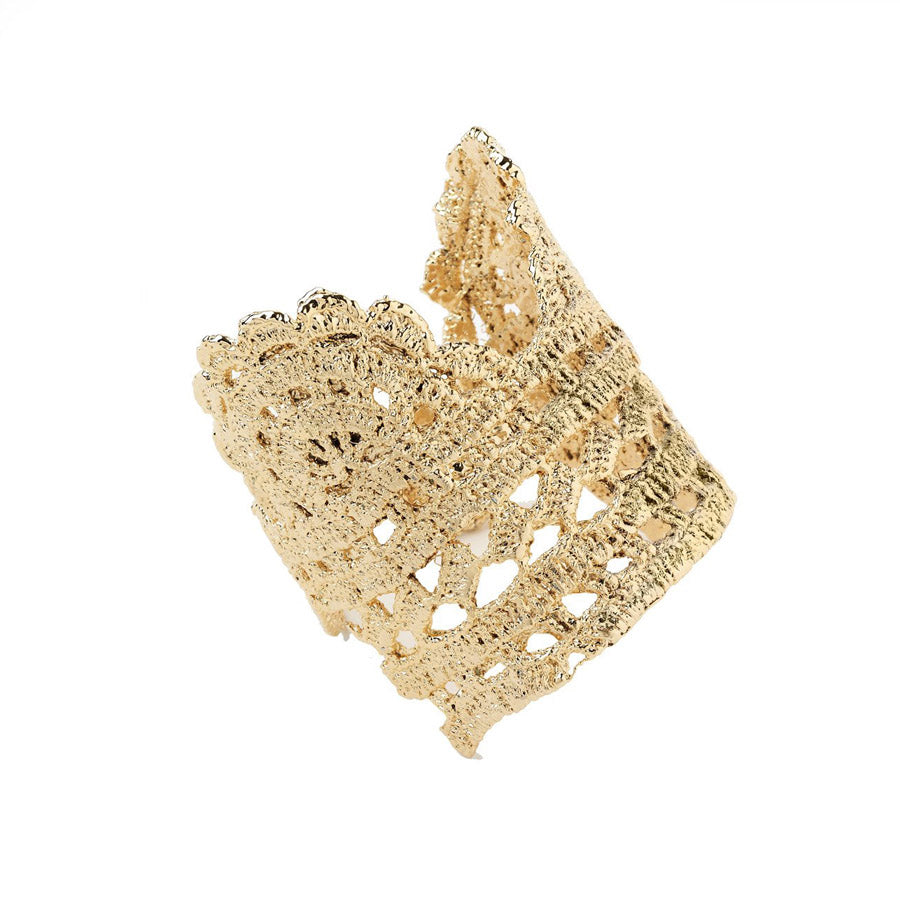 Timothea Cuff in Lace Crochet - Alexandra Koumba Designs