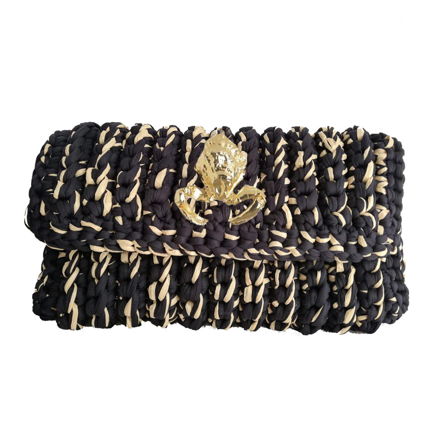 crab-raffia-clutch-black-beige-gold-jewel-designed-by-alexandra-koumba