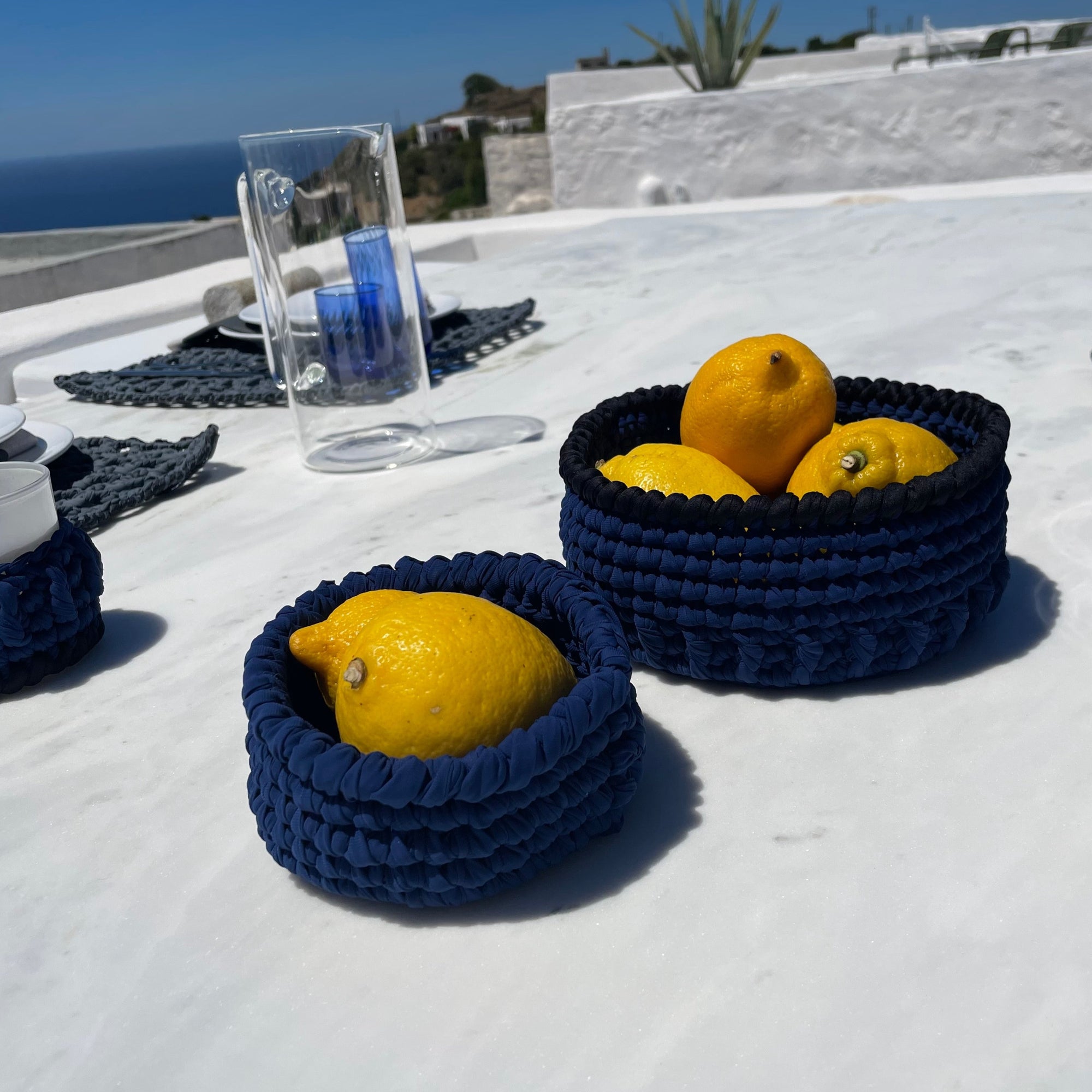 Ionian small basket/bottle holder designed by alexandra koumba