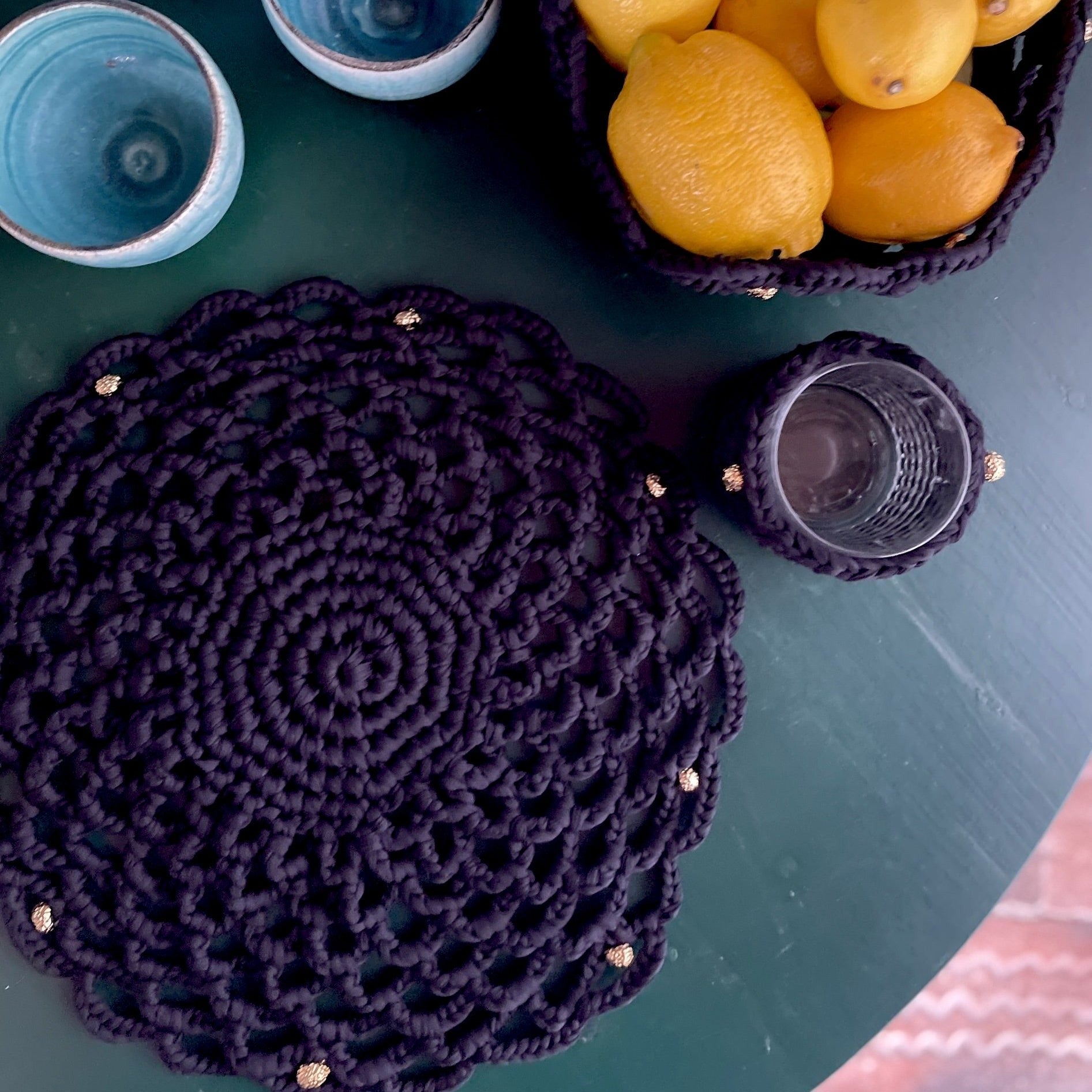 Netball flower placemat set of 4 designed by alexandra koumba