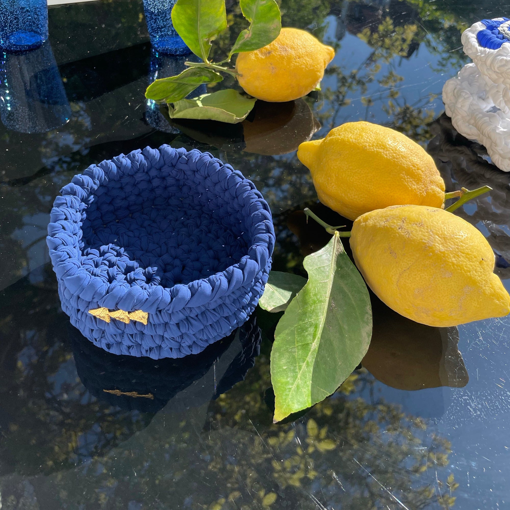 Ionian small basket/bottle holder designed by alexandra koumba