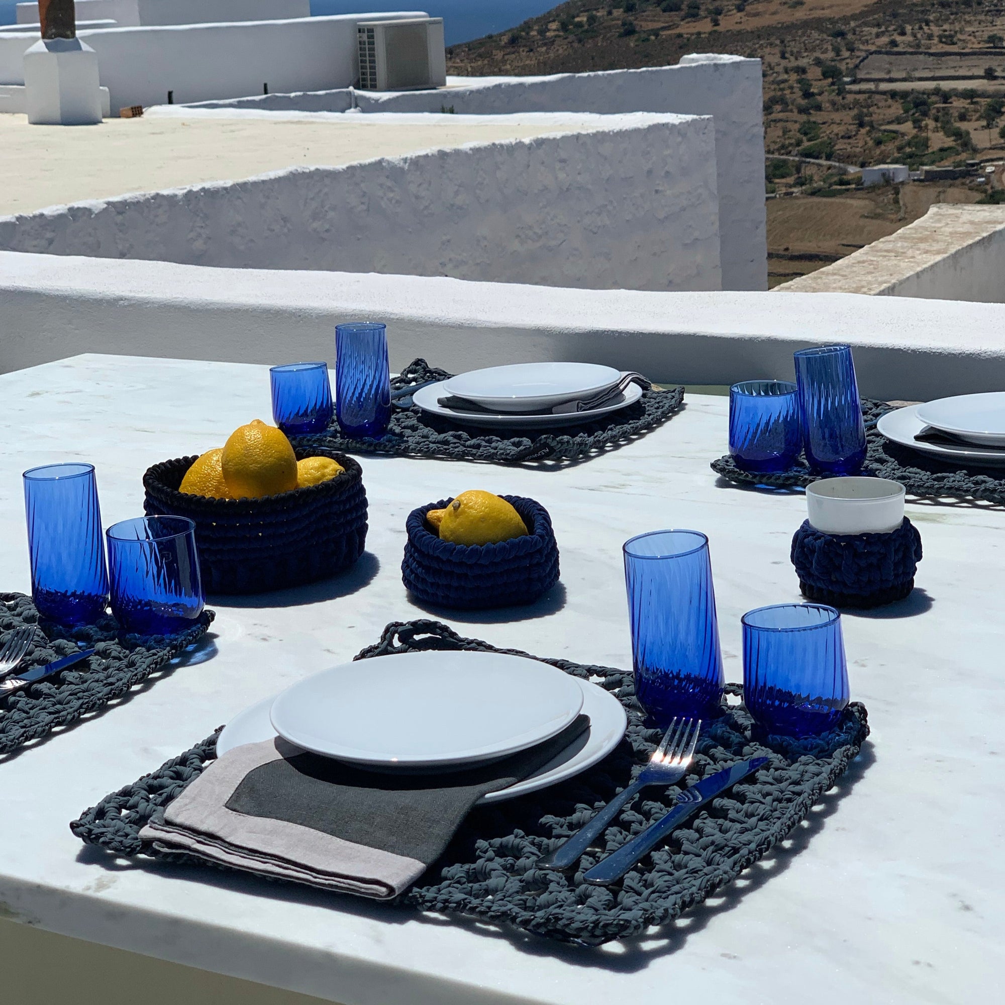 Fishnet Candle/Glass holder designed by alexandra koumba