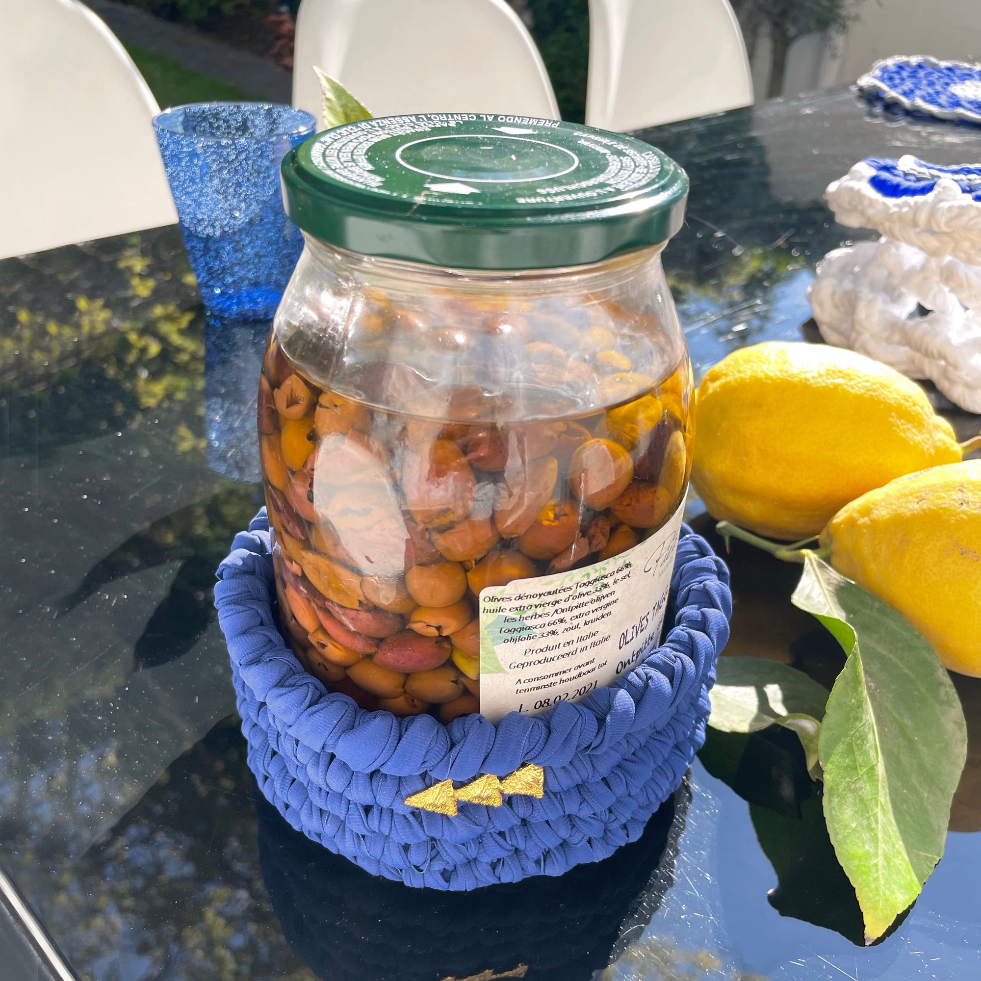 Ionian small basket/bottle holder designed by alexandra koumba