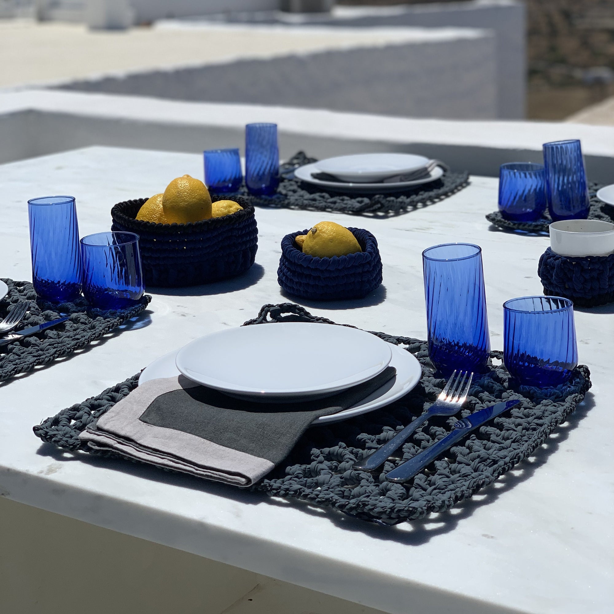 Ionian small basket/bottle holder designed by alexandra koumba