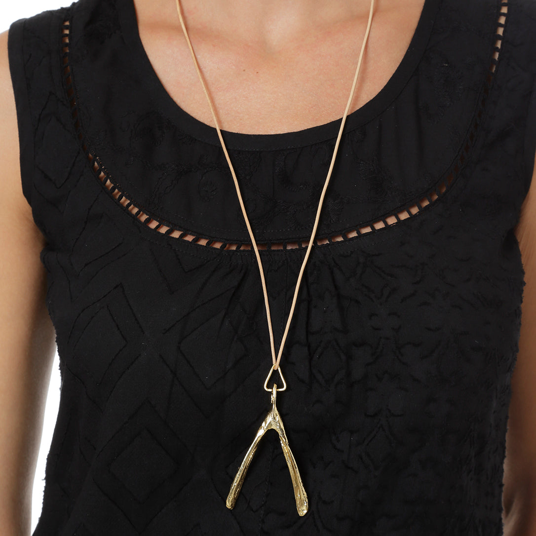 Leather Turkey Pendant - Alexandra Koumba Designs