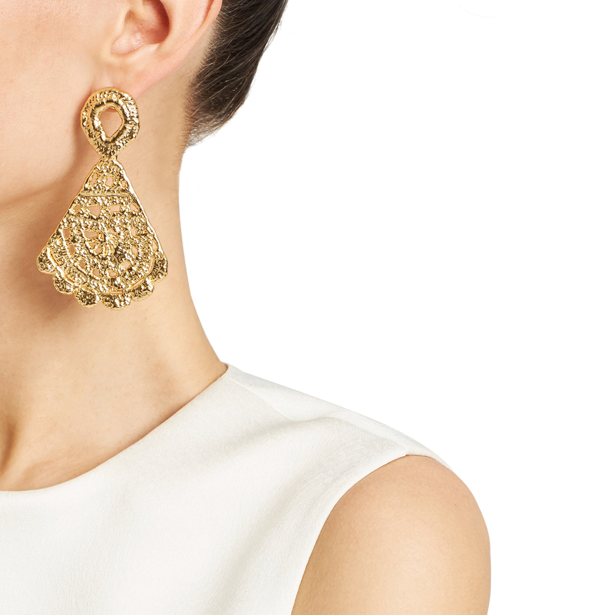 Morgana Earrings in Lace Crochet - Alexandra Koumba Designs