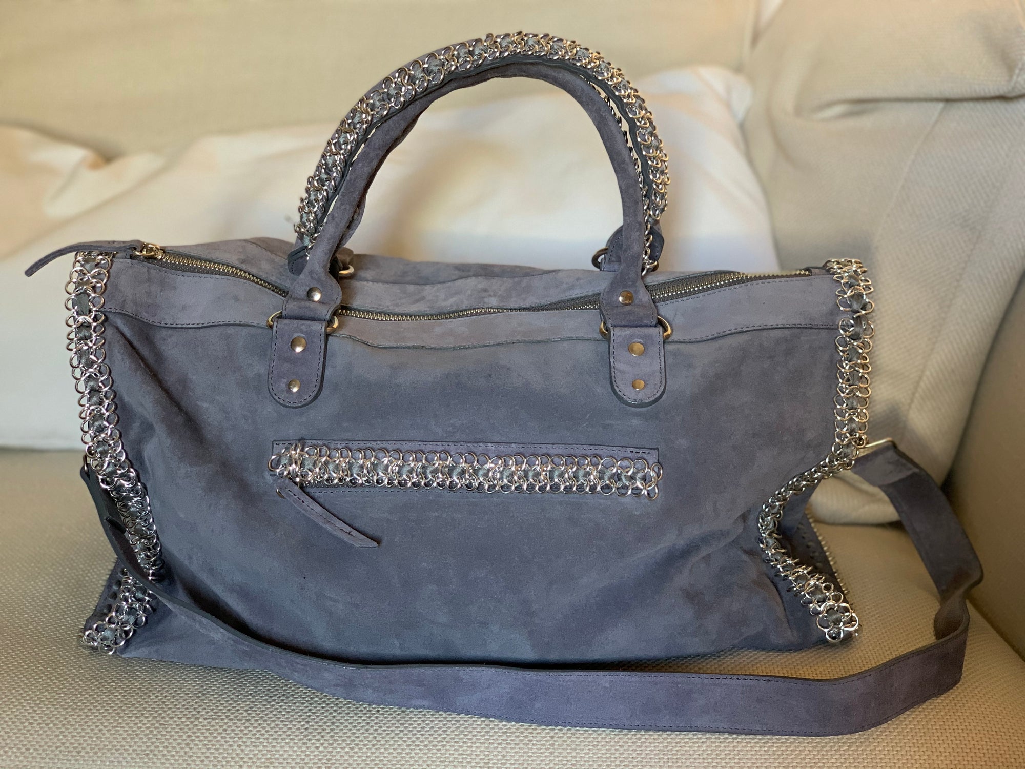 signature bag  Lavender/silver voyager