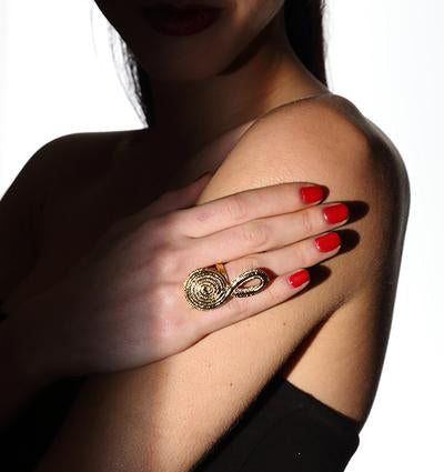 Spiral Chinese Knot Ring - Alexandra Koumba Designs