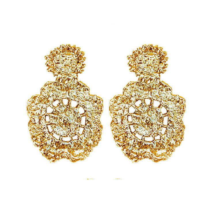 Tia Flower lace Earrings - Alexandra Koumba Designs