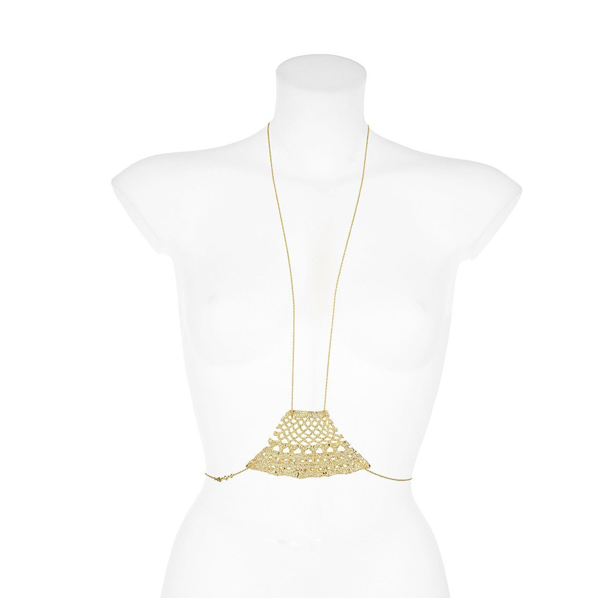 Trapeze Necklace in Lace Crochet - Alexandra Koumba Designs