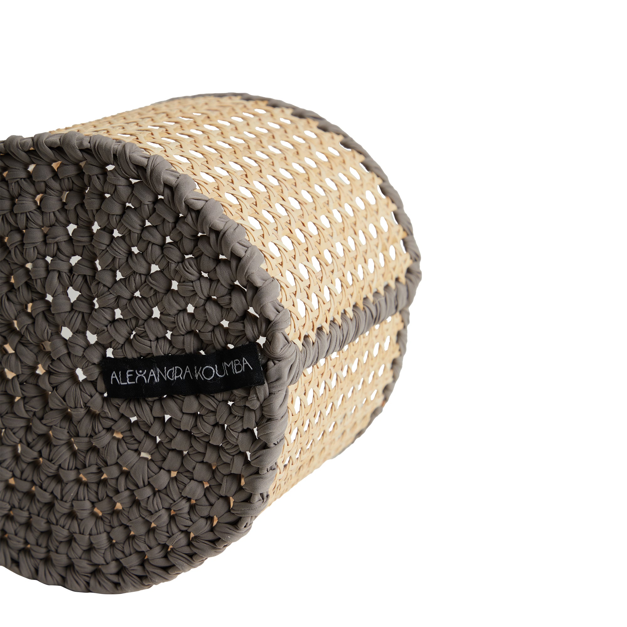 Wicker tall basket designed by alexandra koumba